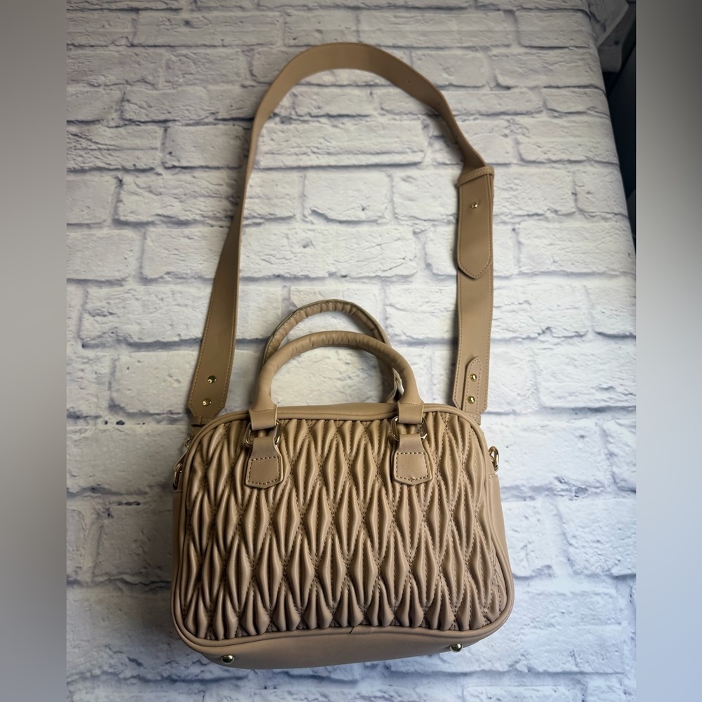 Valentino Orlandi Beige Quilted Crossbody Bag - Picture 4 of 15